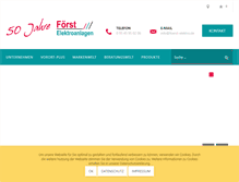 Tablet Screenshot of foerst-elektro.de